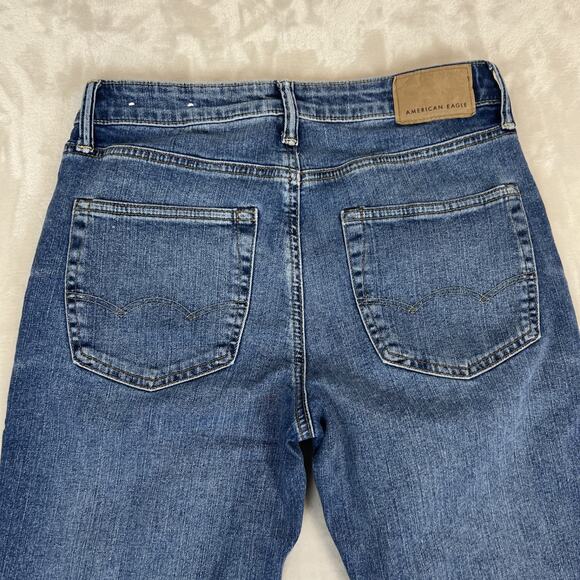 American Eagle Jeans Mens 28x34 Blue Denim Athletic Fit Stretch Skinny Preppy - Picture 12 of 13